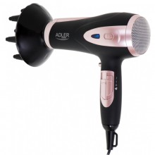Электрический фен для волос Adler AD-2248 Black 2400 Вт профессиональный для укладки и сушки с насадками диффузором и концентратором с ионизацией и холодным обдувом Электрический фен для волос Adler AD-2248 Black 2400 Вт профессиональный для укладки и сушки с насадками диффузором и концентратором с ионизацией и холодным обдувом