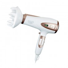 Электрический фен для волос Adler AD-2248 White 2400 Вт профессиональный для укладки и сушки с насадками диффузором и концентратором с ионизацией и холодным обдувом Электрический фен для волос Adler AD-2248 White 2400 Вт профессиональный для укладки и сушки с насадками диффузором и концентратором с ионизацией и холодным обдувом