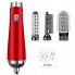 Фен щетка и расческа для укладки волос 3 в 1 Hair Dryer Styler электрический стайлер для выпрямления волн и кудряшек с 3-мя насадками