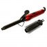 Плойка для волосся GEMEI GM-2906 Curly Professional 30 Вт із затискачем та знімною насадкою-щіткою Червоний