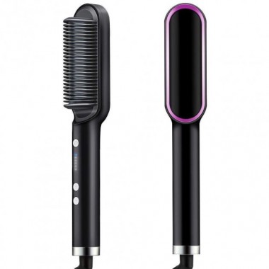 Расческа выпрямитель для волос Hair Straightener HQT 909B электрическая 40 Вт с турмалиновым покрытием 6 режимов 130-200°C (49144)