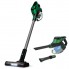 Вертикальный пылесос без мешка Adler AD 7083 Black-Green ручной электрический на 700 Вт для уборки дома и автомобиля с подсветкой кабель 5 м