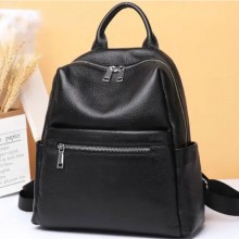 Женский кожаный рюкзак-сумка Tiding Bag 23941 черный 30×25×12 — городской рюкзак с отделениями для гаджетов