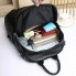Женский кожаный рюкзак с тиснением Tiding Bag 42147 черный – стильный городской рюкзак на каждый день