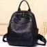 Женский кожаный рюкзак с тиснением под рептилию Tiding Bag 34926 черный 23×30×13 — компактный городской рюкзак