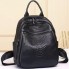 Женский кожаный рюкзак с тиснением под рептилию Tiding Bag 34926 черный 23×30×13 — компактный городской рюкзак
