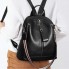 Молодежный женский рюкзак Tiding Bag 73354 черный из натуральной кожи, городской рюкзак для работы 30×23×13 см