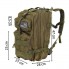 Рюкзак мужской тактический Trizand 8920 35 л оливковый с системой MOLLE, быстрым съемом и поясным ремнем