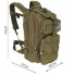 Туристический рюкзак Trizand 23243 на 26 л с системой MOLLE, поясным ремнем и 5 отделениями