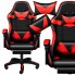 Кресло игровое компьютерное вращающееся Care Life CF-301 Red/Black геймерский стул на колесах с подставкой для ног и массажером