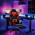 Кресло игровое компьютерное вращающееся Care Life CF-301 Red/Black геймерский стул на колесах с подставкой для ног и массажером