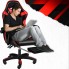 Кресло игровое компьютерное вращающееся Care Life CF-301 Red/Black геймерский стул на колесах с подставкой для ног и массажером