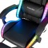 Кресло игровое компьютерное вращающееся Kruger&Matz GX-150 геймерский стул на колесах с подставкой для ног с массажером и подсветкой RGB