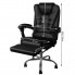Кресло офисное компьютерное вращающееся Malatec 23286 Black стул на колесах с подставкой для ног наклоном спинки и регулятором высоты