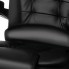Кресло офисное компьютерное вращающееся Malatec 23286 Black стул на колесах с подставкой для ног наклоном спинки и регулятором высоты