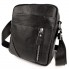 Чоловіча компактна шкіряна сумка через плече Tiding Bag M38-10131A чорна 18×21×7 — месенджер (барсетка) для документів і міста
