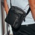 Чоловіча компактна шкіряна сумка через плече Tiding Bag M38-10131A чорна 18×21×7 — месенджер (барсетка) для документів і міста