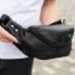 Чоловіча нагрудна бананка Tidin Bag TD-37698 чорна з натуральної шкіри, містка сумка слінг для телефону та гаджетів 29×14×8 см