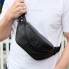 Чоловіча нагрудна бананка Tidin Bag TD-37698 чорна з натуральної шкіри, містка сумка слінг для телефону та гаджетів 29×14×8 см