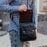 Мужская кожаная сумка мессенджер Tiding Bag M1254A — удобная барсетка на каждый день
