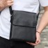 Мужская кожаная сумка мессенджер Tiding Bag 35775 черная 21.5x25x7 — барсетка через плечо для документов