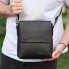 Мужская кожаная сумка мессенджер Tiding Bag 48450 21×23×5.5 черная — сумка планшет через плечо с клапаном