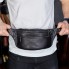 Мужская бананка из натуральной кожи Tiding Bag NM-50358 черная, нагрудная сумка для телефона 25×14×10 см