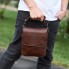 Мужская кожаная сумка через плечо Tiding Bag TD-81020 коричневая — городская барсетка мессенджер 24×20×6
