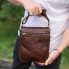 Мужская кожаная сумка через плечо Tiding Bag TD-81020 коричневая — городская барсетка мессенджер 24×20×6