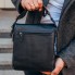 Мужская кожаная сумка мессенджер Tiding Bag 75-5271 черная 22×26×6 — удобная сумка планшет через плечо
