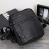 Мужская кожаная сумка планшет через плечо Tiding Bag LA3314-1BL компакный черный мессенджер для города