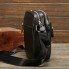 Мужская кожаная сумка планшет через плечо Tiding Bag LA3314-1BL компакный черный мессенджер для города