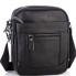 Мужская кожаная сумка планшет через плечо Tiding Bag LA3314-1BL компакный черный мессенджер для города