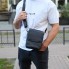 Чоловіча сумка барсетка через плече TD-57951 чорна  17.5×22×6 — стильний нагрудний месенджер з натуральної шкіри