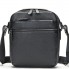 Мужская сумка мессенджер кожаная Tiding Bag 711511 черная 23×26×8 — вместительная барсетка через плечо