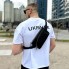 Черная мужская сумка бананка Tiding Bag TD-54928 из натуральной кожи, поясная сумка для телефона и карт 25×14×8 см