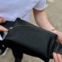 Черная мужская сумка бананка Tiding Bag TD-54928 из натуральной кожи, поясная сумка для телефона и карт 25×14×8 см
