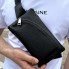 Черная мужская сумка бананка Tiding Bag TD-54928 из натуральной кожи, поясная сумка для телефона и карт 25×14×8 см
