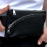 Черная мужская сумка бананка Tiding Bag TD-54928 из натуральной кожи, поясная сумка для телефона и карт 25×14×8 см