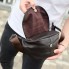 Нагрудна чоловіча бананка Tidin Bag 70101 коричнева з натуральної шкіри, містка сумка слінг для телефону та гаджетів 29×14×8 см