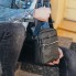 Кожаная мужская барсетка через плечо Tiding Bag BON6165 черная 19×22×5 — компактная сумка мессенджер
