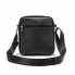 Кожаная мужская барсетка через плечо Tiding Bag BON6165 черная 19×22×5 — компактная сумка мессенджер