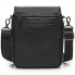 Мужская кожаная сумка мессенджер Tiding Bag TD-23433 24×20×6 черная — барсетка через плечо с клапаном