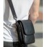 Мужская кожаная сумка мессенджер Tiding Bag TD-23433 24×20×6 черная — барсетка через плечо с клапаном