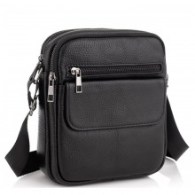 Кожаная мужская сумка планшет через плечо Tiding Bag 4134A черная 17×21×5 — компактная барсетка мессенджер для документов Кожаная мужская сумка планшет через плечо Tiding Bag 4134A черная 17×21×5 — компактная барсетка мессенджер для документов