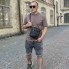 Кожаная мужская сумка планшет через плечо Tiding Bag 4134A черная 17×21×5 — компактная барсетка мессенджер для документов