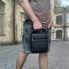 Кожаная мужская сумка планшет через плечо Tiding Bag 4134A черная 17×21×5 — компактная барсетка мессенджер для документов