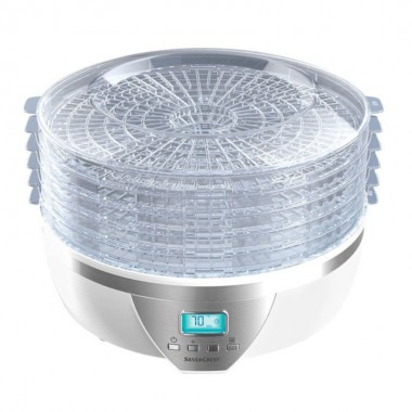 Сушилка электрическая для овощей фруктов грибов и мяса Silver Crest SDA 350 A2 дегидратор на 350 Вт 5 лотков таймер ЖК дисплей