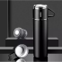 Подарунковий набір Vacuum Flask SET вакуумний термос з нержавіючої сталі 3 чашки Чорний