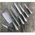Набор кухонных ножей Royalty Line RL-KSS600 Silver 8 предметов для кухни со стальным лезвием и специальным покрытием на подставке
